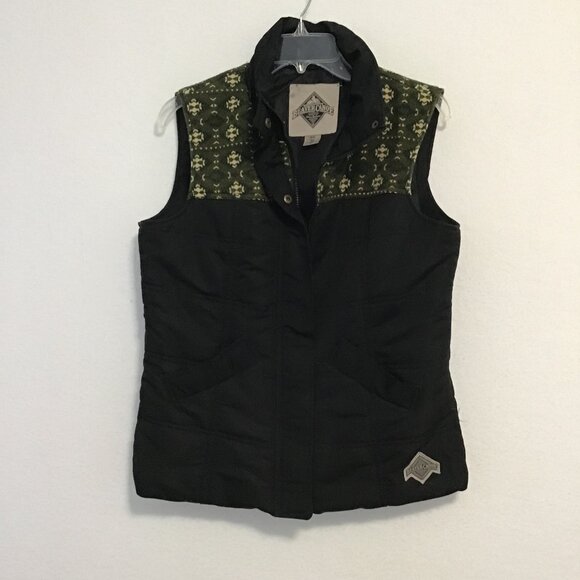 Beaver Canoe Puffer Vest with Aztec Detail Size M - Picture 1 of 12